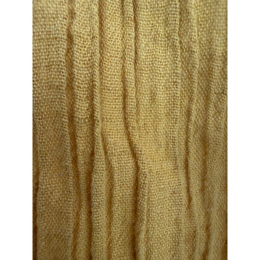 World Market Mustard Yellow Ruffle Sleeve Top Size S/M Boho Lightweight - Picture 4 of 6